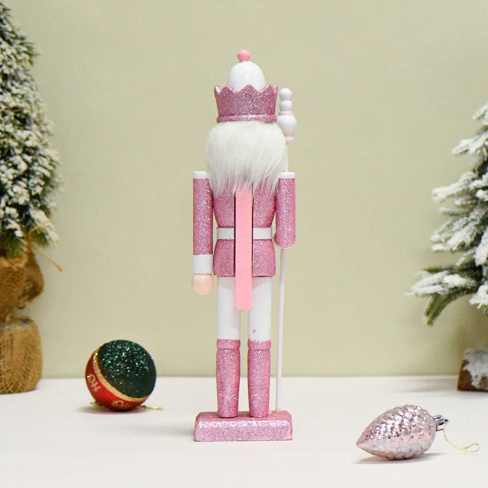 12 pulgadas en el nuevo 30CM cascanueces decoraciones de Navidad decoraciones de escritorio Navidad nueces soldados polvo brillante