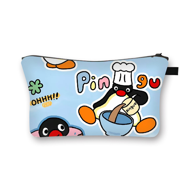 펭귄핑구 화장품 가방 여성용 대용량 귀여운 수납 가방 대형 휴대용 핸드백 1개부터 도매 가능