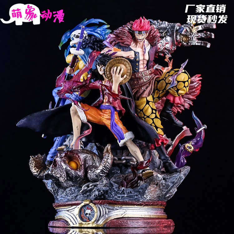 工厂批发海贼王LX三船长鬼岛路飞基德罗GK航海王桌面手办模型摆件