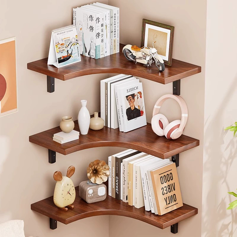 Книжная полка настенная рамка настенная рамка треугольная рамка для хранения сетка красная угловая полка многоуровневая полка для гостиной