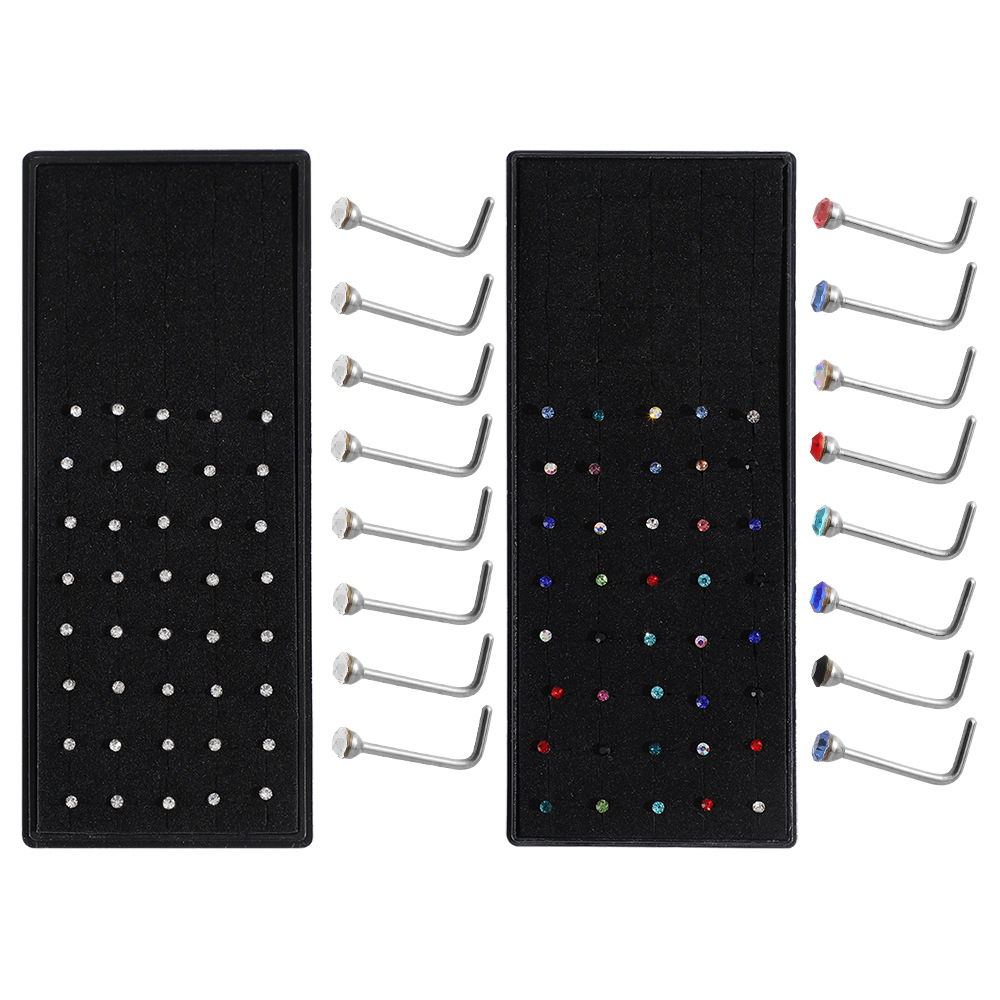 40-teiliges Nasenpiercing-set Aus Edelstahl Für Damen Und Herren_voghion.com