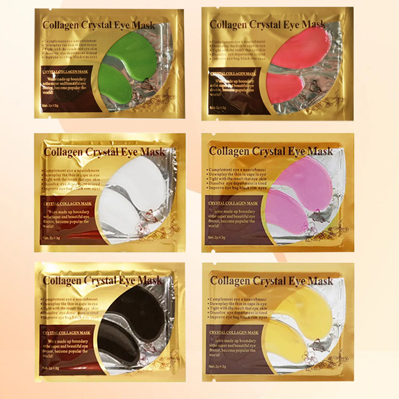 Máscara de ojo de oro exclusiva transfronteriza productos genuinos en stock al por mayor de múltiples colores hidratante completo Inglés máscara de ojo OEM