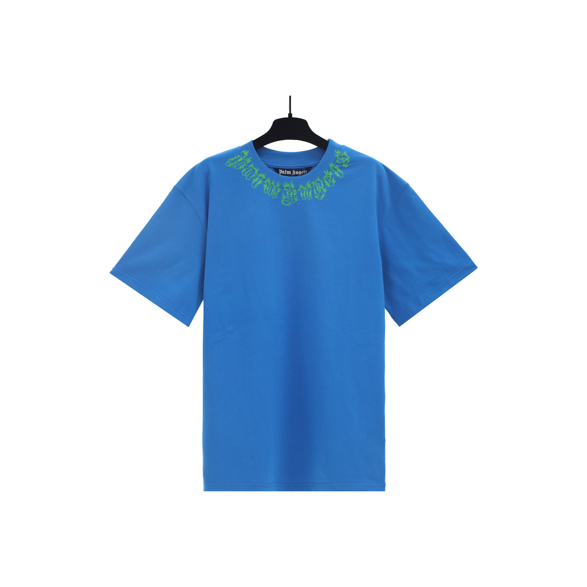 Comercio exterior transfronterizo al por mayor PA pintura en aerosol carta manga corta palmera niebla calle alta marca de moda graffiti logo hombres y mujeres camiseta