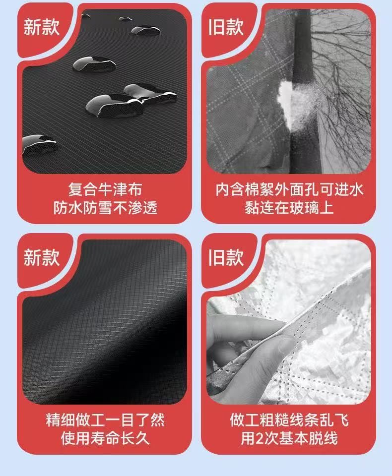 Car Magnetic Snow Shield with Thickened Aluminum Film, Sunshade for Front Windshield, Enlarged Moisture-Proof Oxford Cloth Snow Protection for Front Window