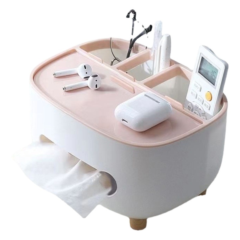 Creativo nórdico luz caja de pañuelos de lujo multifuncional hogar sala de estar Oficina mesa de café caja de pañuelos de almacenamiento de escritorio de control remoto