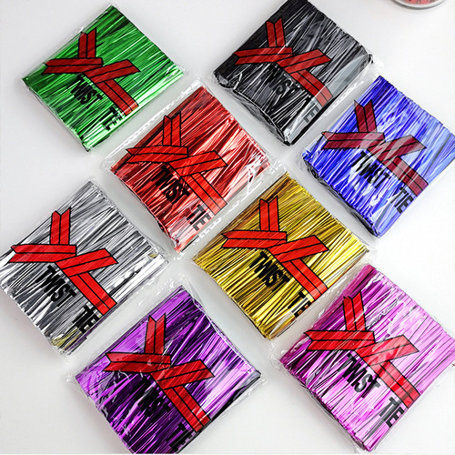 Colorful tie wire baking bread toast bag colorful tie wire tie tied food bag 800 pieces