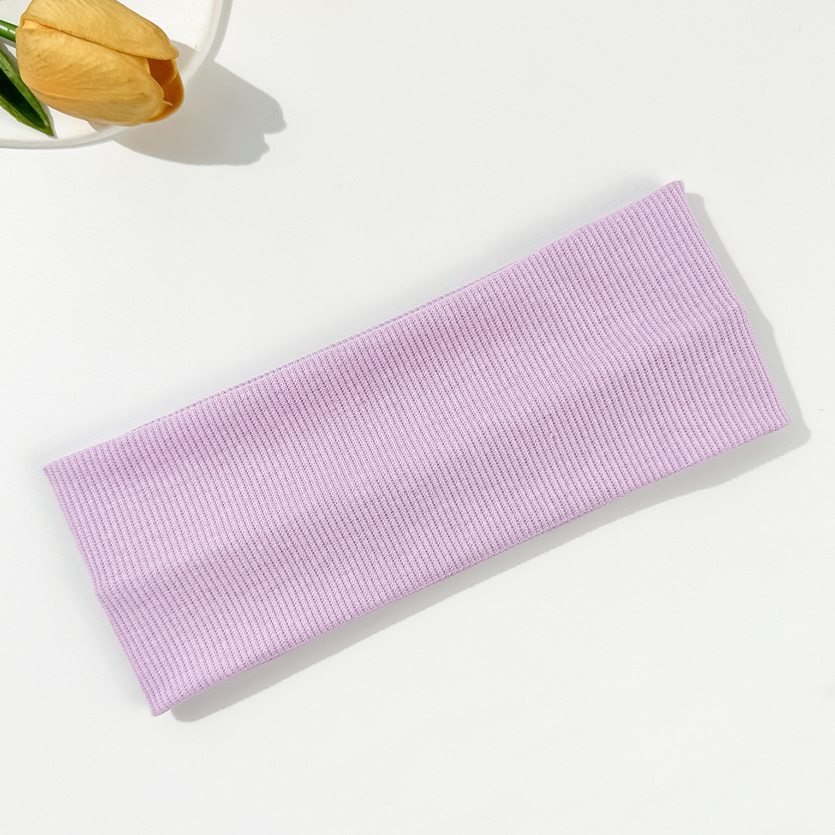 Nueva banda de pelo de punto de color sólido para hombres y mujeres yoga deportes sudor absorbente diadema internet celebridad mismo estilo hilo de algodón lavado de cara banda de pelo