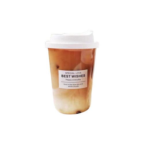 ins style high permeability thickened disposable coffee cup PET cup American cold drink cup U-shaped cup plastic cup milk tea cup