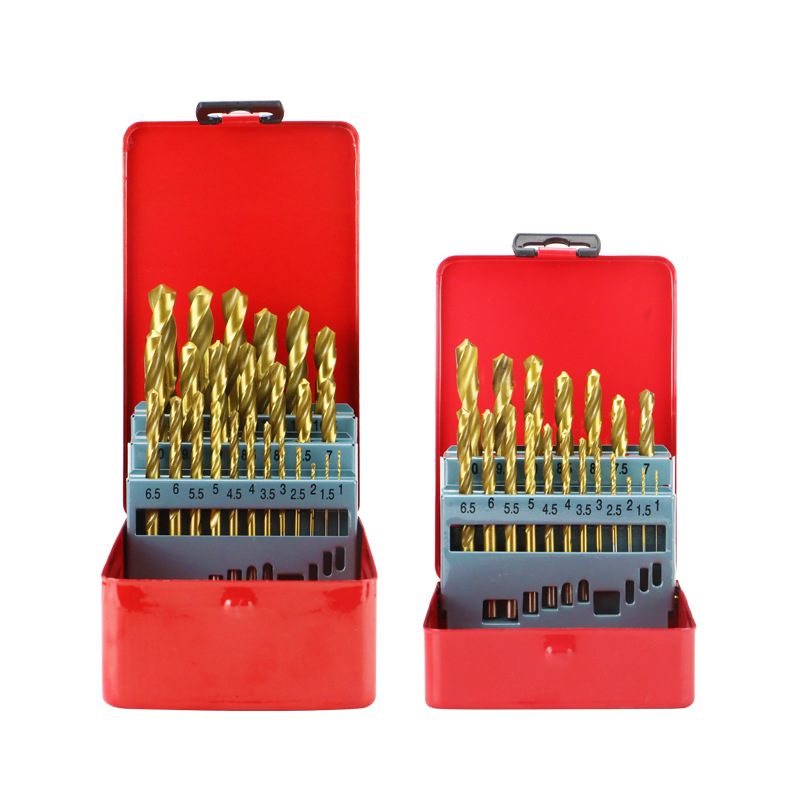 美高镀钛麻花钻套装19支套装高速钢镀钛麻花钻1-10mm/1-13mm