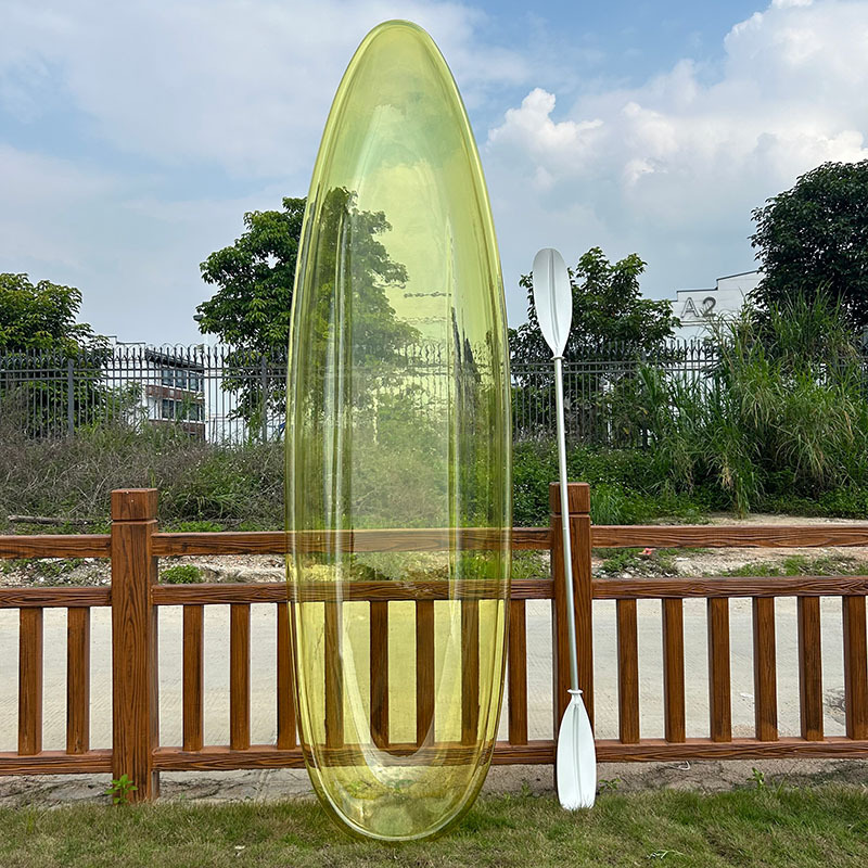 Barco transparente Wolang para dos personas, barco de cristal, barco de cristal famoso en internet, piscina, lugar panorámico, barco transparente para tomar fotografías