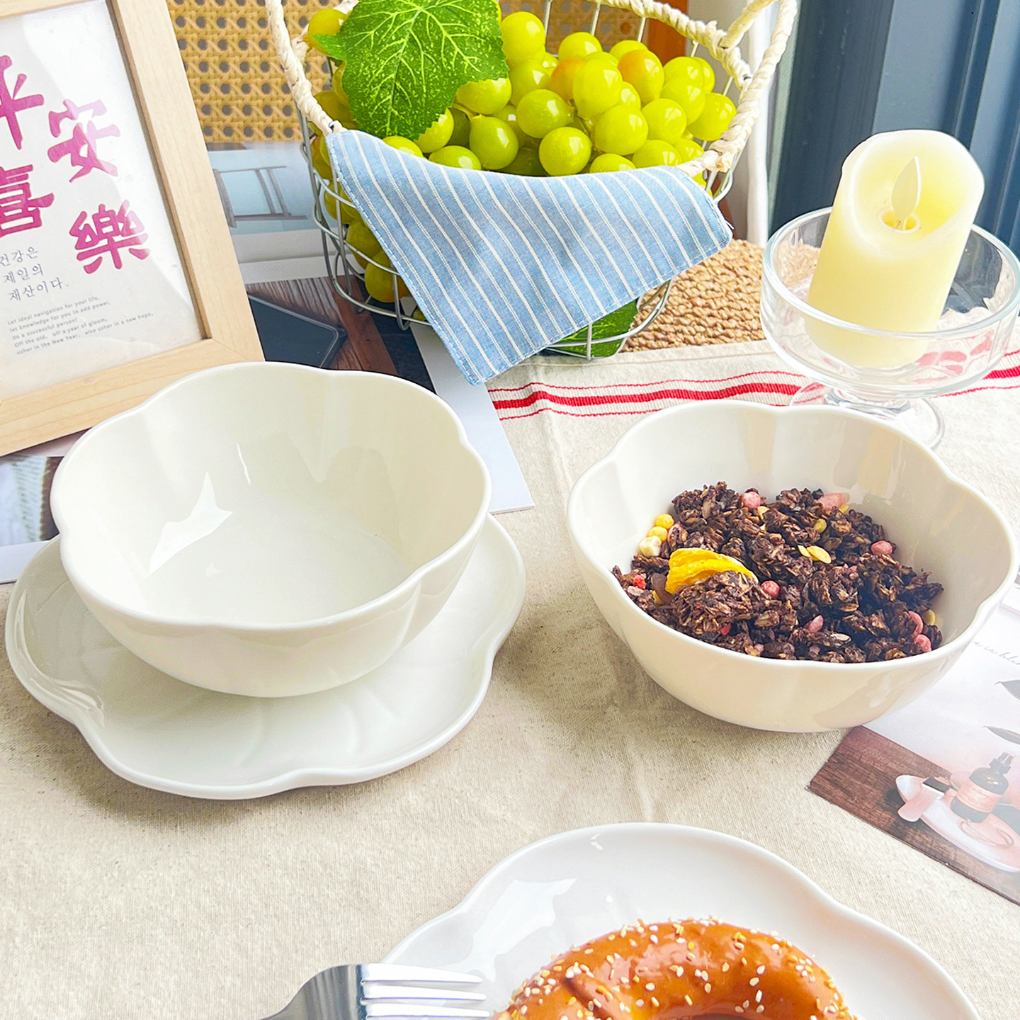 糖水碗高颜值商用陶瓷甜品碗沙冰糖水店专用甜品碗餐具异形碗酸奶