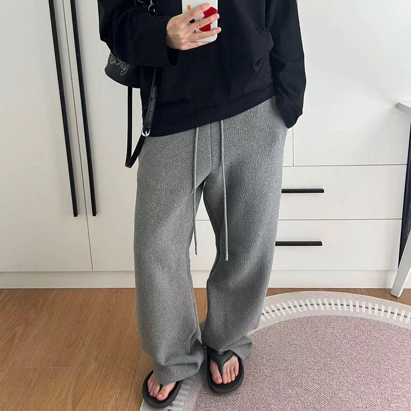 National tide alrigh * t lazy narrow waist curved banana pants women's spring and summer loose casual padded tapered pants