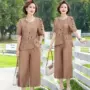 中年夏季新款短袖上衣