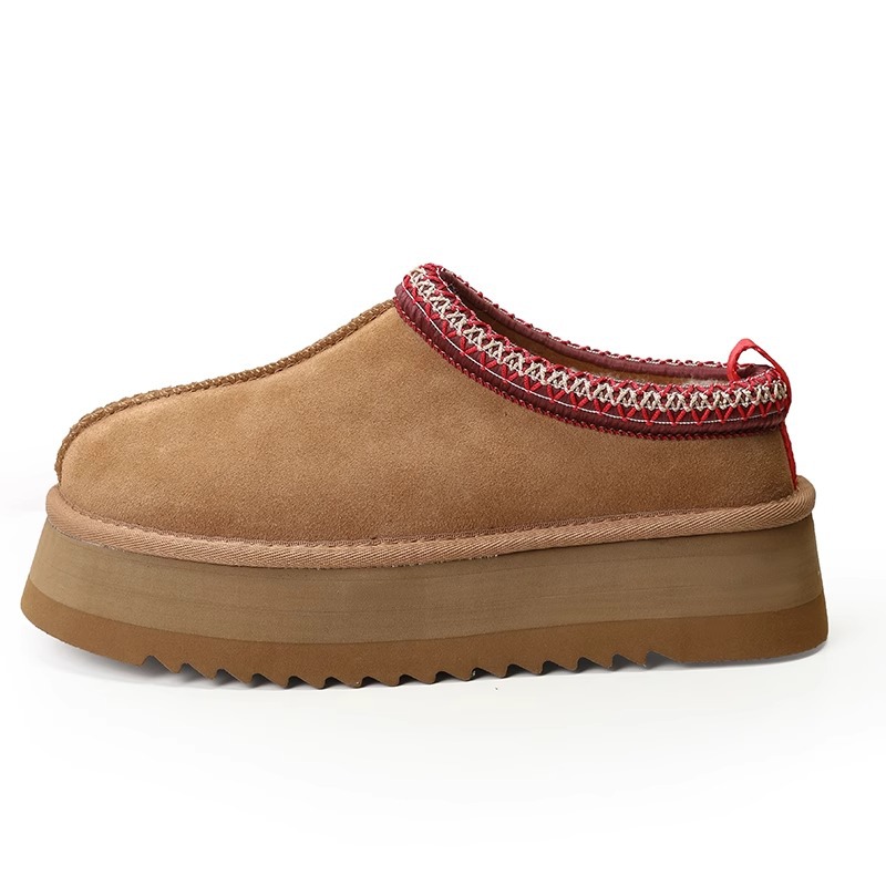 Supermodel-Star hir déif geschnidden ethnesch Wand- a Schnéistiefelen fir Fraen am selwechte Stil, pelzeg Schong fir Hierscht- a Wanterkleeder, décksohleg Kottengpantoffelen_voghion.com