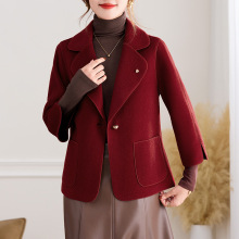 双面羊绒毛呢外套女短款小个子秋冬季新款2025高端婚宴羊毛呢大衣