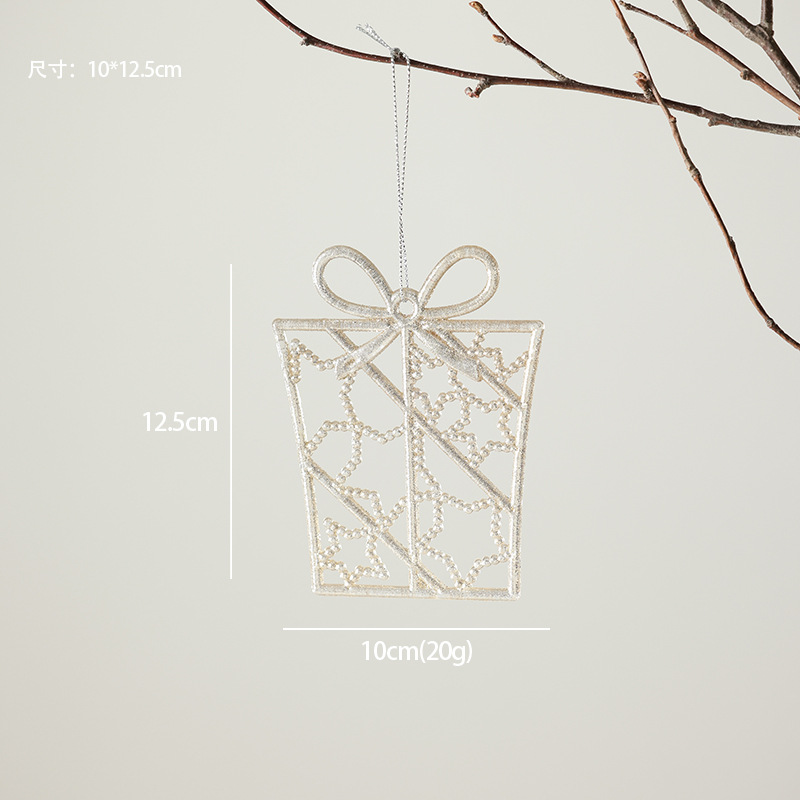 Decoraciones de árbol de Navidad ventana escenario de decoración accesorios colgante acrílico transparente flocos de nieve guirnaldas bolsas de regalo colgante