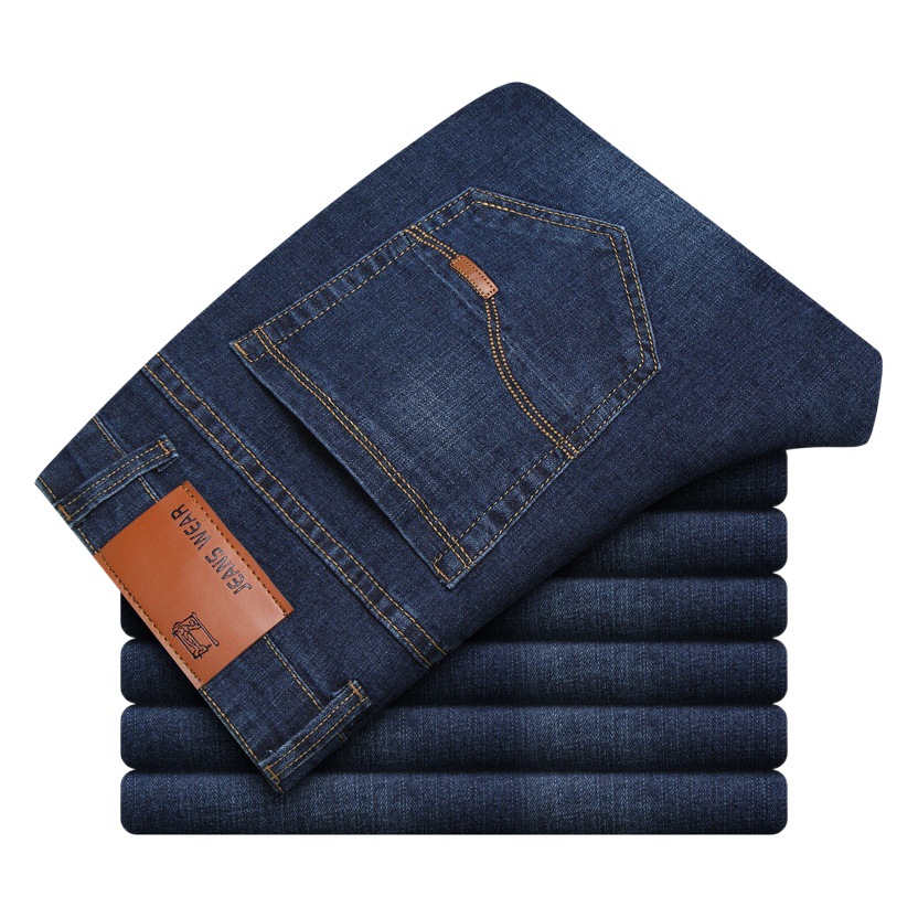 Las ventas directas de verano estiran pantalones vaqueros rectos sueltos pantalones casuales de negocios para hombres jóvenes pantalones de moda para hombres Generación de cabello