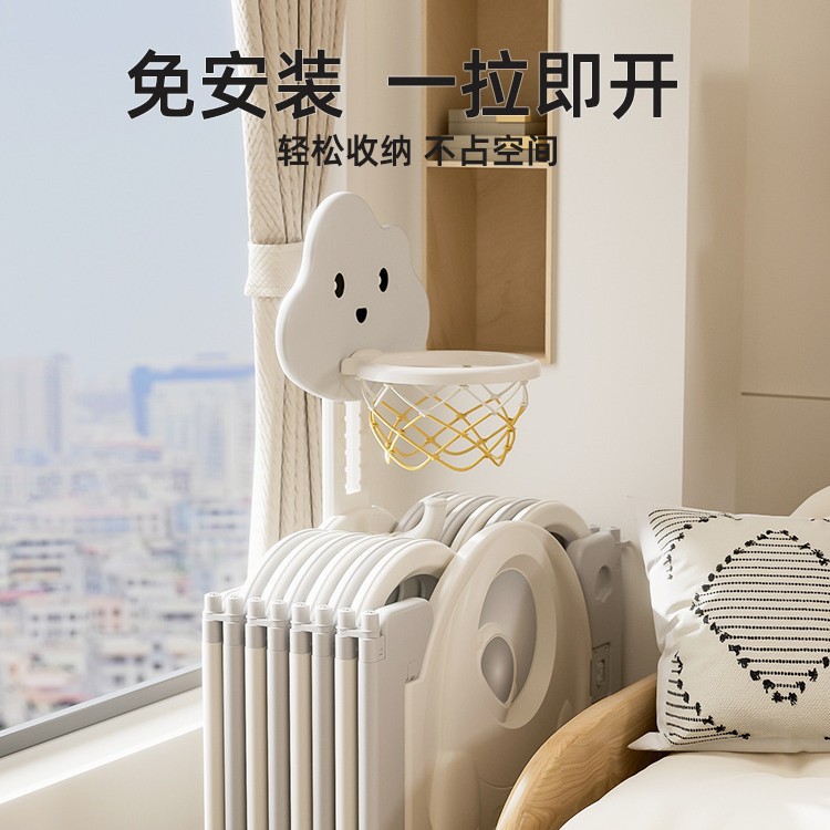Children's Play Fence Baby Guardrail Installation-Free Folding Indoor Living Room Home Infant Baby Fence Fence