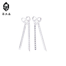 翠天晶【原创】925银我们的故事轨迹耳坠 时尚百搭高端系列小红书