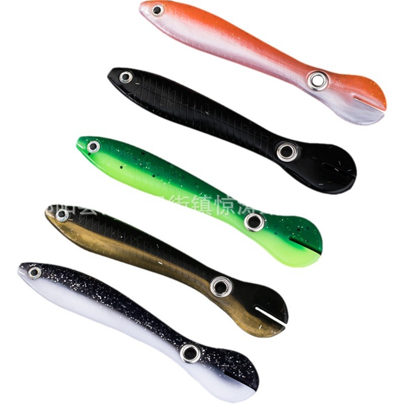 Luya cebo Loach cebo falso cebo suave 10cm6g rebordear bajo salmón gusano suave morir Loach luz mar pesca