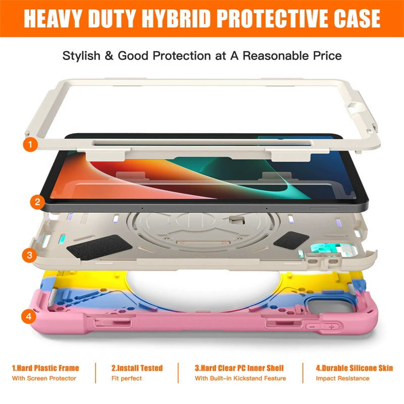 Подходит для Xiaomi PAD5 Pirate King Color silicon плatinформ набор Mi PAD5 Pro вращающийся Smedoic корпус