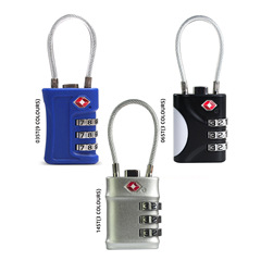 新型ワイヤーロープTSA税関ロック荷物用バックパック、トロリーケース、ジムキャビネット用パスワード南京錠、コードロック
