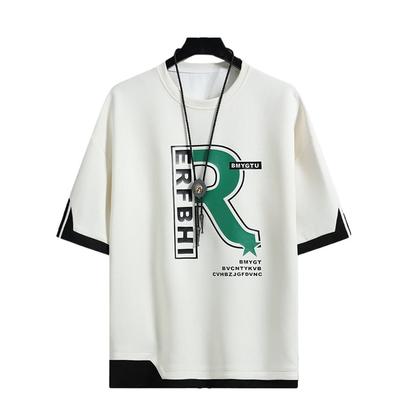 Un conjunto de pantalones cortos de manga corta para hombre con nueva camiseta de seda de hielo para hombre 2024