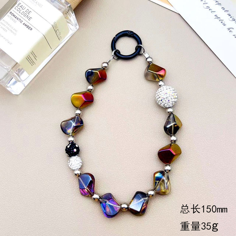 다이아몬드 다이아몬드 휴대폰 체인(블랙)