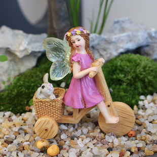 Cross-border hot products cycling flower fairy resin decoration creative fairy garden micro landscape garden flower pot decoration