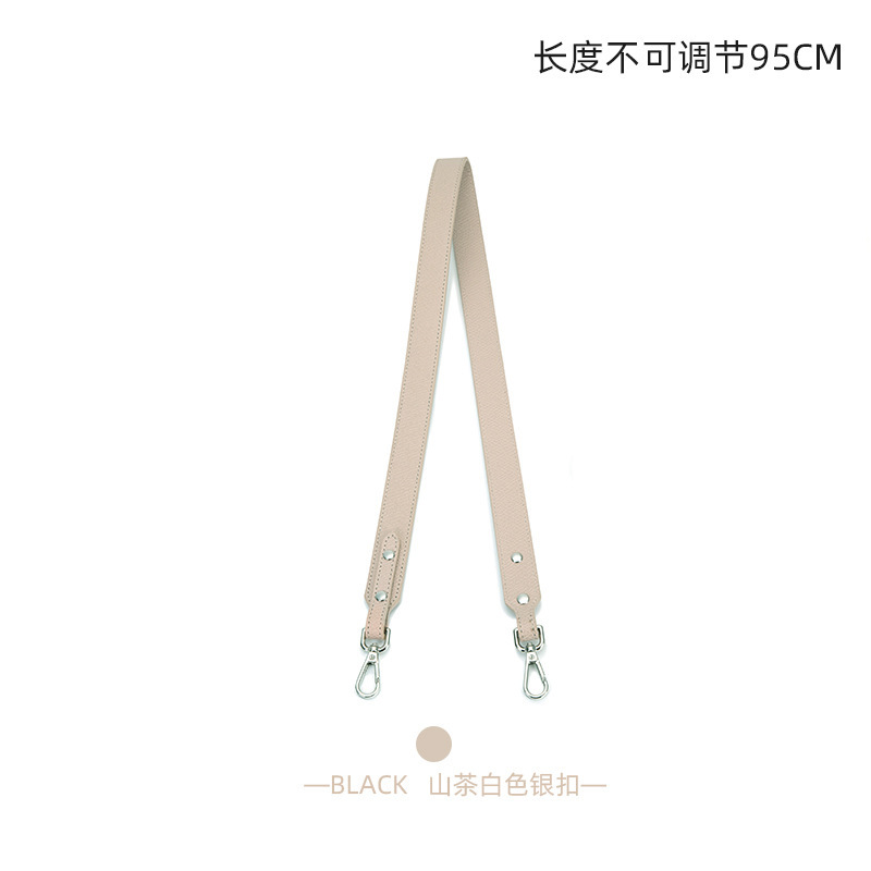 Camellia silver buckle 95cm [width] non-adjustable leather shoulder strap