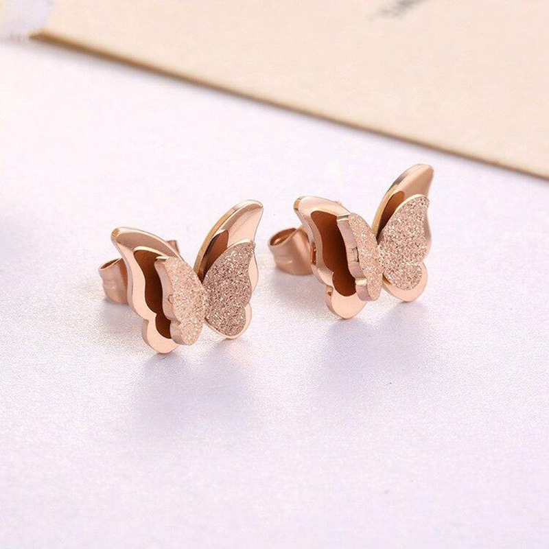 1 Pair Simple Style Butterfly Plating Copper Ear Studs display picture 15