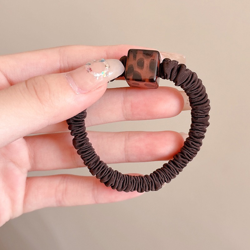 Otoño y invierno curry lindos osos anillo de cabello simple de alta calidad cuerda de cabello alta elástica no es fácil de romper no lastimar adornos de cabello de cabello