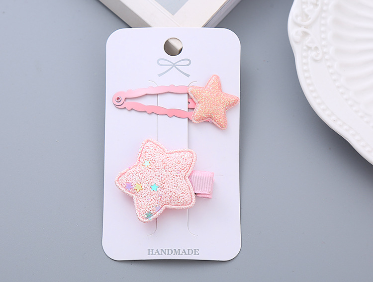 Girl's Simple Style Star Solid Color Alloy Stoving Varnish Hair Clip display picture 17