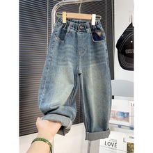 男童牛仔裤2025秋装中大童帅气裤子韩版儿童洋气休闲裤男孩长裤潮