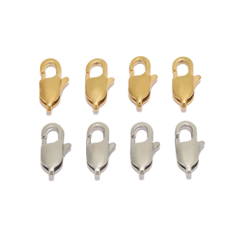 Color-Preserving Gold-Plated Japanese Lobster Clasp Square Spring Buckle DIY Necklace Bracelet Connecting Buckle Jewelry Accessories Cross-Border