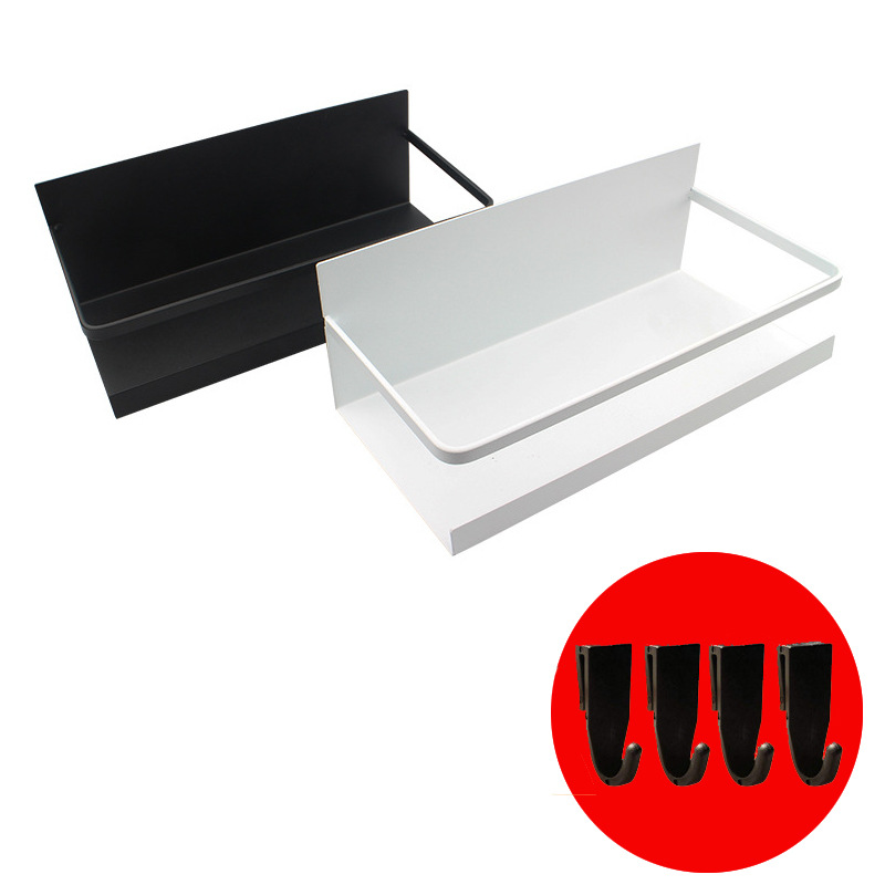 Refrigerador rack cocina rack organizador de almacenamiento de succión magnética refrigerador estante lateral perforador-estante de almacenamiento lateral libre