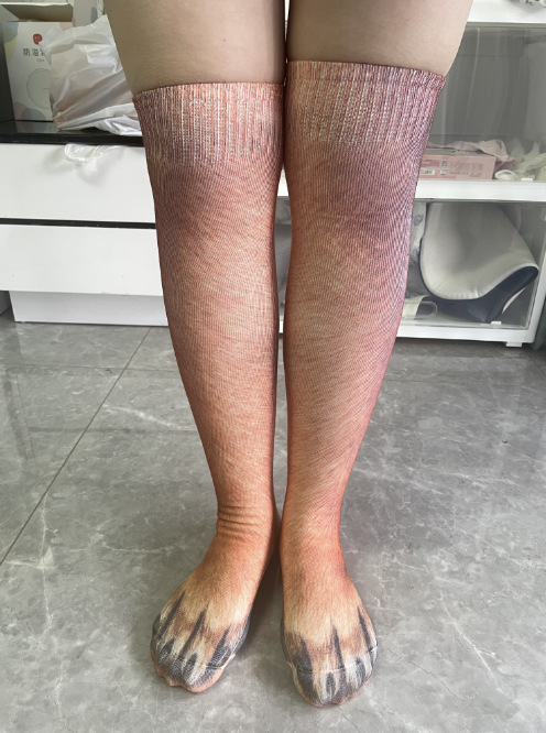 Unisex 3d printed animal foot and hoof socks adult unisex adult printed socks animal socks cat jio socks_voghion.com