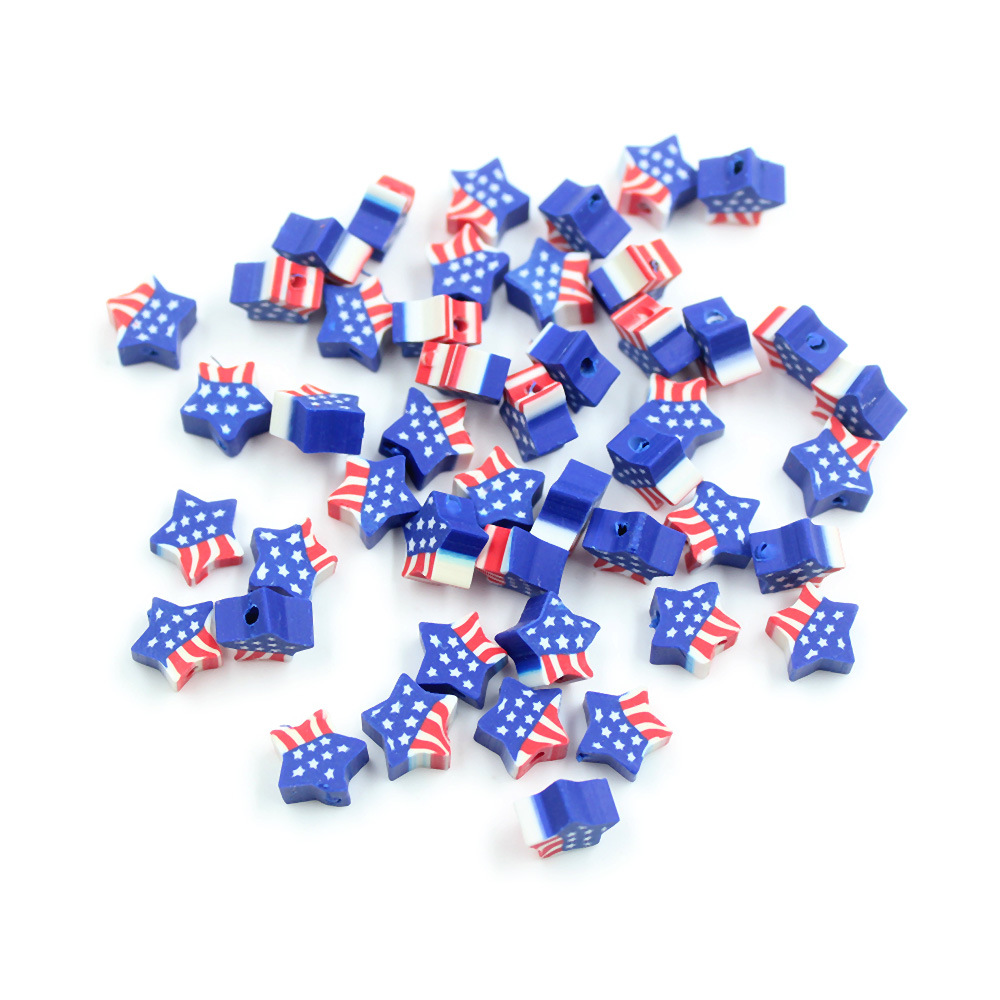 Cuentas de cerámica suave DIY, caras sonrientes, sueltas para pulseras y collares