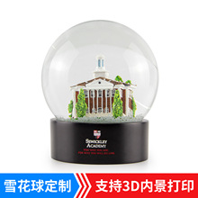 树脂水晶球厂家 别墅建筑企业庆典纪念品手工彩绘树脂水晶球定制