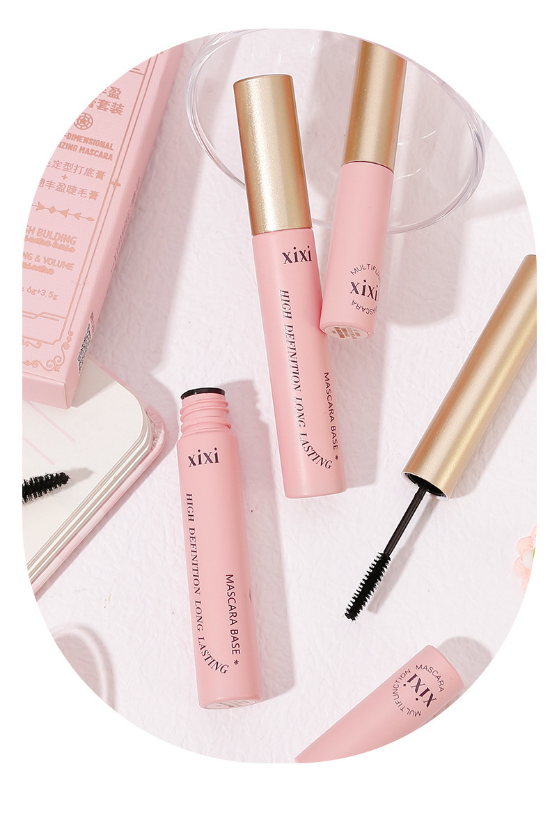 xixi Three-dimensional Volumizing Mascara Set: Eyelash base, clear and slender, long-lasting, waterproof, sweat-proof and non-smudging undefined