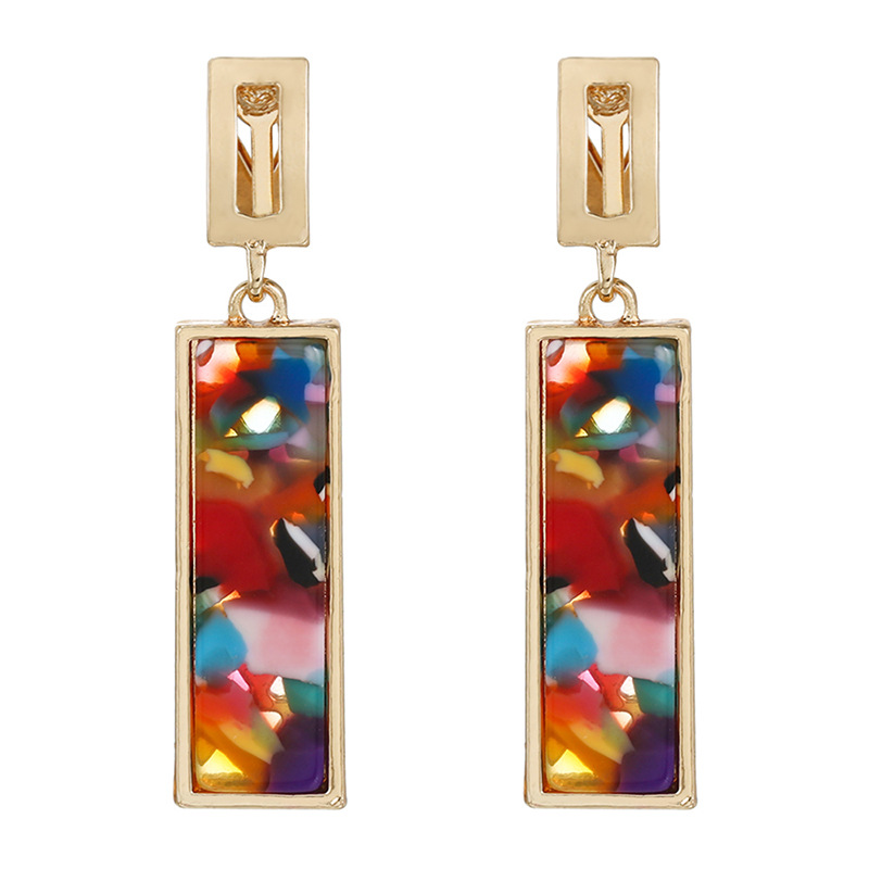 9g Weight Resin Inlay Material Drop Earrings, Ear Cuffs Classification 1 Pair Quantity Holiday, Daily Occasion Alloy Material Geometric Pattern Women's Gender Elegant, Simple Style Style 1 Pair Elegant Simple Style Geometric Alloy Resin Drop Earrings Ear Cuffs 6