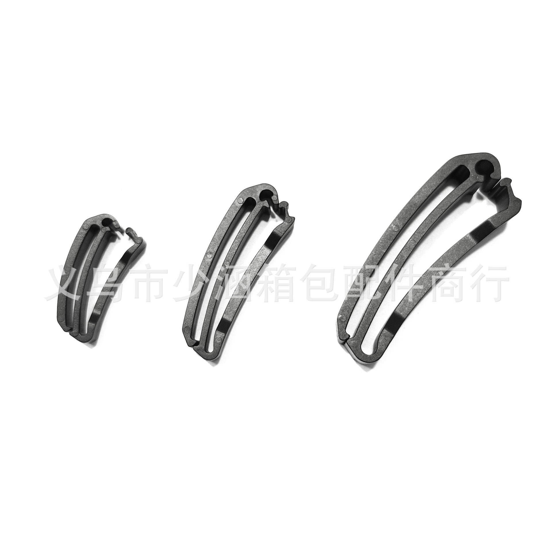 Factory 25~51mm black plastic webbing storage buckle belt clip double opening finishing webbing clip direct supply
