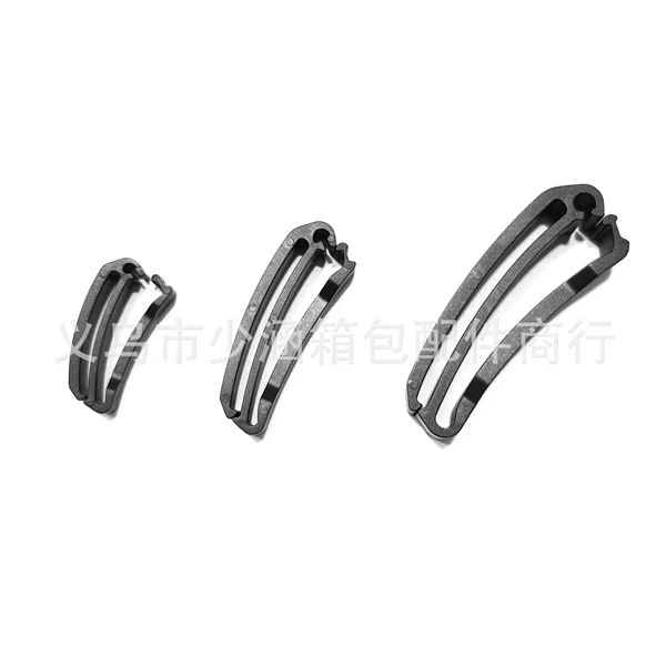 Factory 25~51mm black plastic webbing storage buckle belt clip double opening finishing webbing clip direct supply