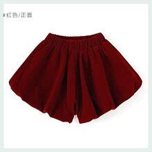 女童花苞裤2025冬季新款中小童丝绒短裤加绒保暖时尚甜美可爱洋气