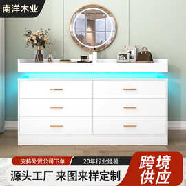 美式木质斗柜卧室床尾抽屉柜客厅靠墙储物柜法式六七九斗橱收纳柜