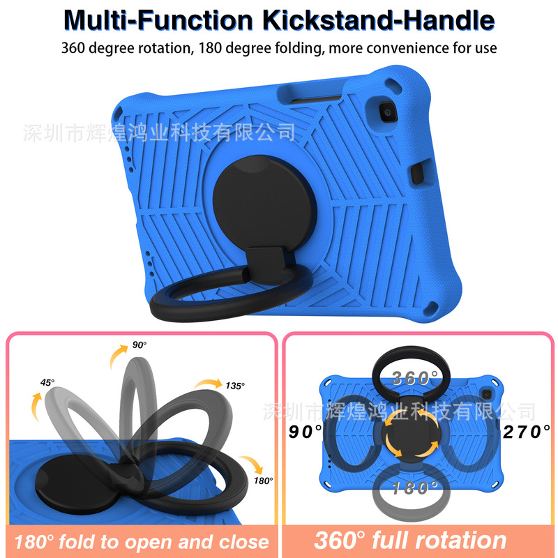 Cross-border new applicable to Samsung T290 tablet protective case T295 portable rotating bracket 8-inch EVA drop-resistant shell