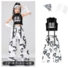 7120 black 68 vest (comes with white tassel sleeves) + 7061 black love white trousers + silver headscarf