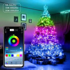 Amazon New Product USB Bluetooth Copper Wire Light Phone APP Copper Wire Light String Christmas Festival Decoration Light String