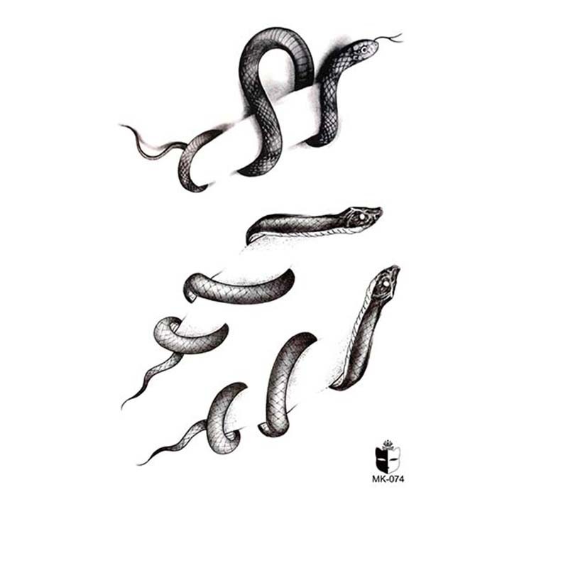 Animal blanco y negro desechable pegatinas de tatuaje belleza pegatinas de tatuaje moda estética patrón de personalidad dama pegatinas de tatuaje
