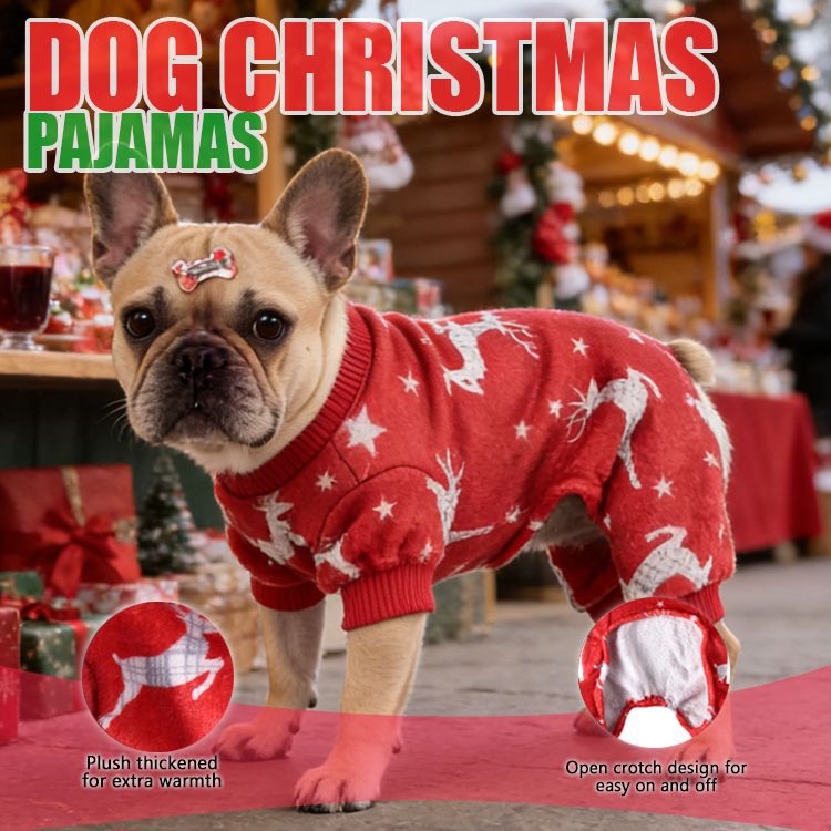 Christmas Snowflake Pet Dog and Cat Clothes Autumn and Winter Warm Vest Knitted Vest